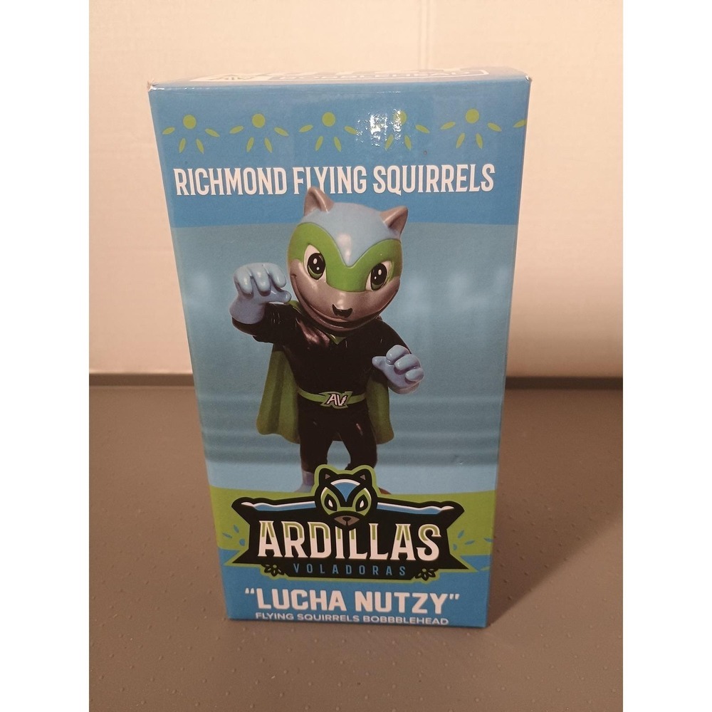 Richmond Flying Squirrels Bobblehead Unisex OS Blue Like New Lucha Nutzy MiLB